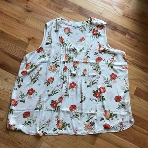 Plus Floral Tank